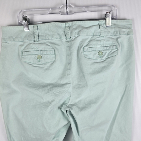 Talbots Women's The Daily Ankle Mint Green Stretchy Slit Pockets Casual Pants 14 - Picture 8 of 11